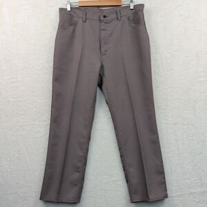 VTG Maverick Jeans Men's 37x30 Taupe Brown Straight Western Flare Disco USA 70s